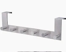 6-hook over-the-door rack