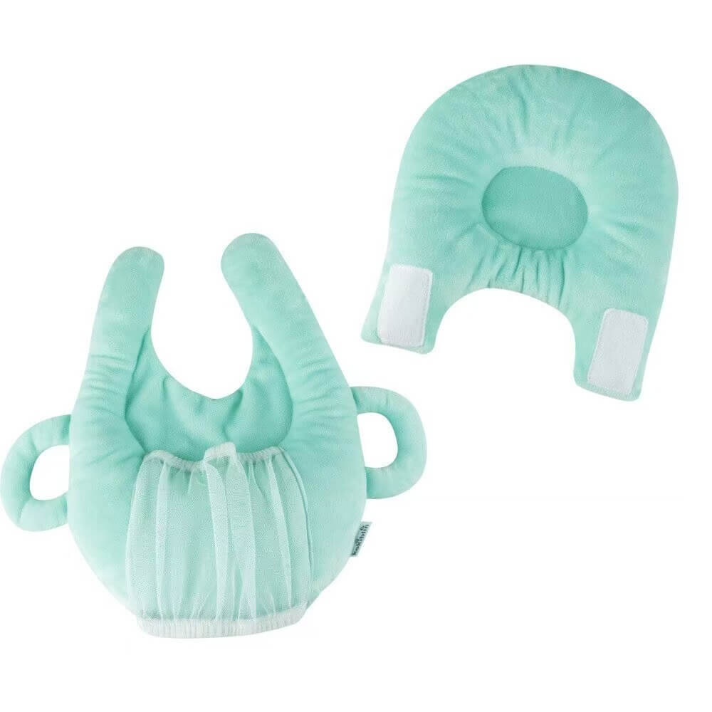 Baby Feeding Pillow with Bottle Holder - Blue