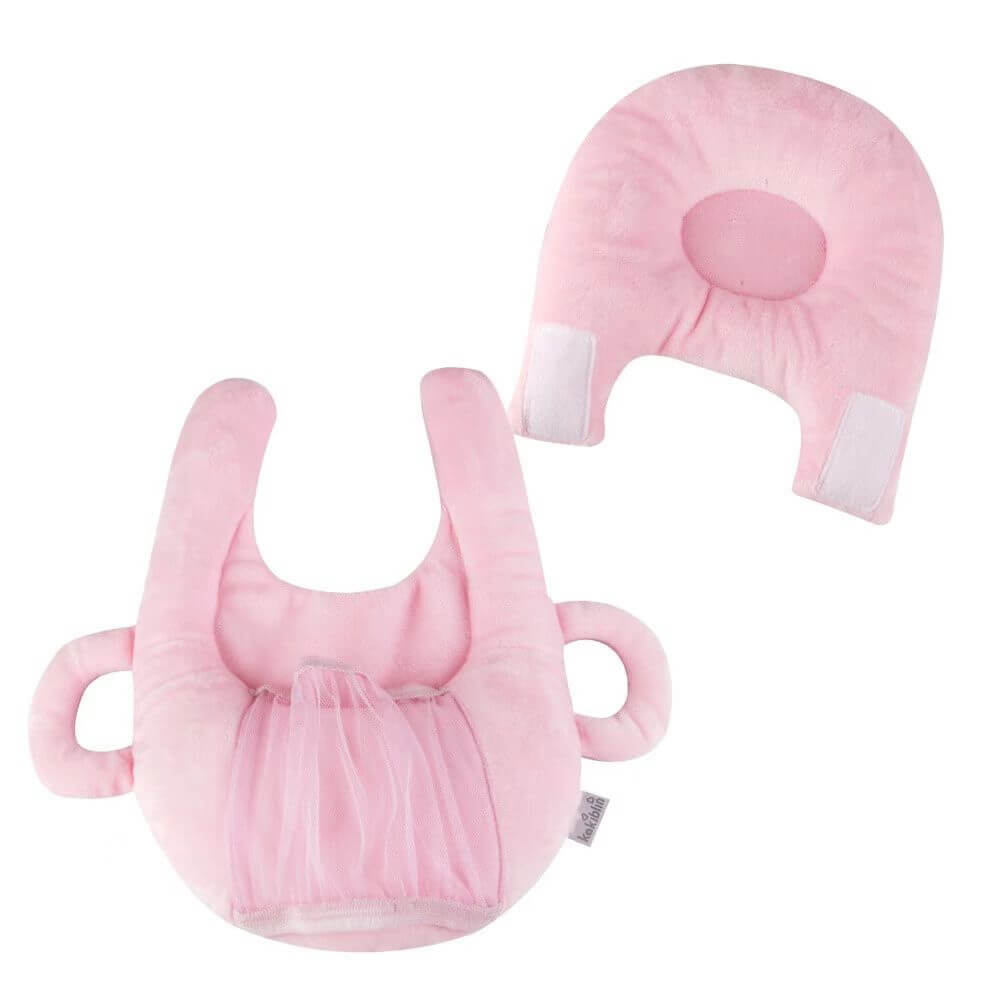 Baby Feeding Pillow with Bottle Holder - Pink