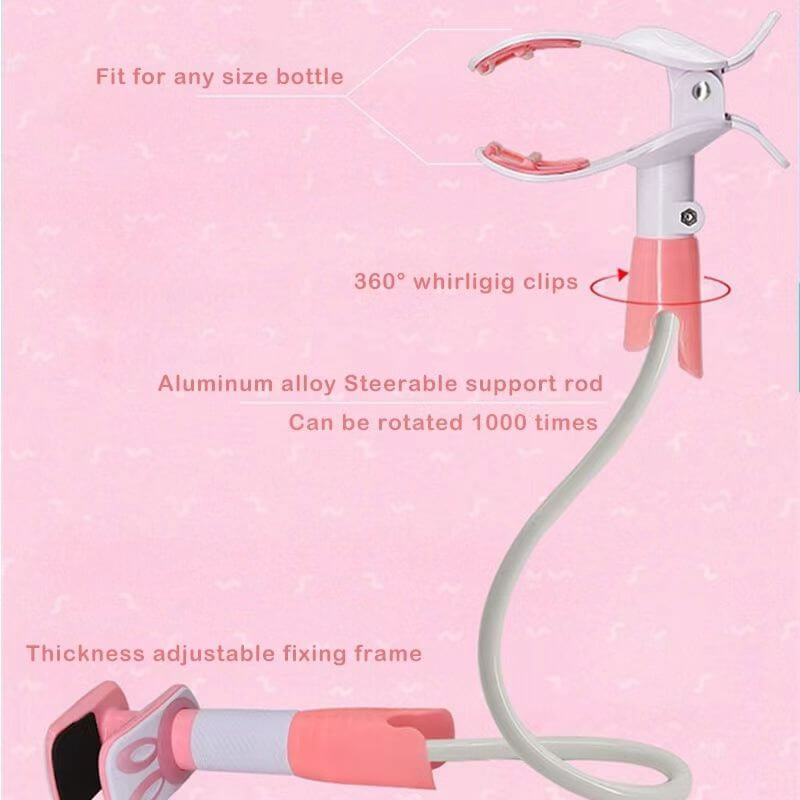 Bottle Holder Baby Hands-Free Feeder - pink 105cm