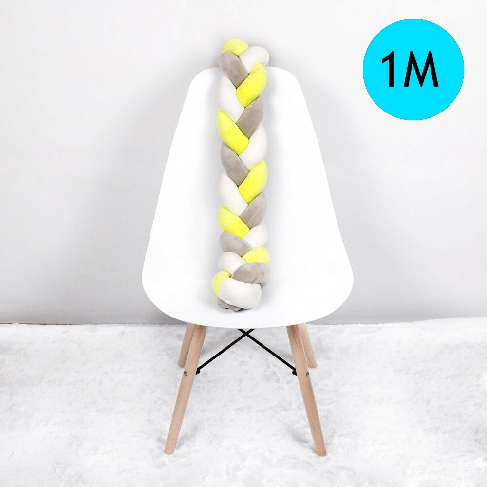 Braided Crib Bumper Baby Cushion - Color mixing 1m