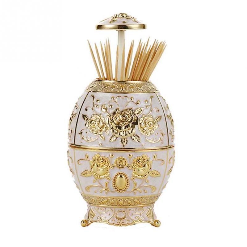 European Vintage Toothpick Holder - gold