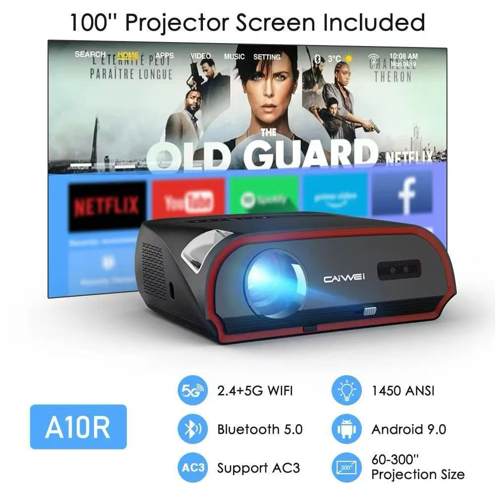 Full HD Projector 4k 15000 Lumens with Laser Experience HDMI Home Theater Cinema Outdoor Movie