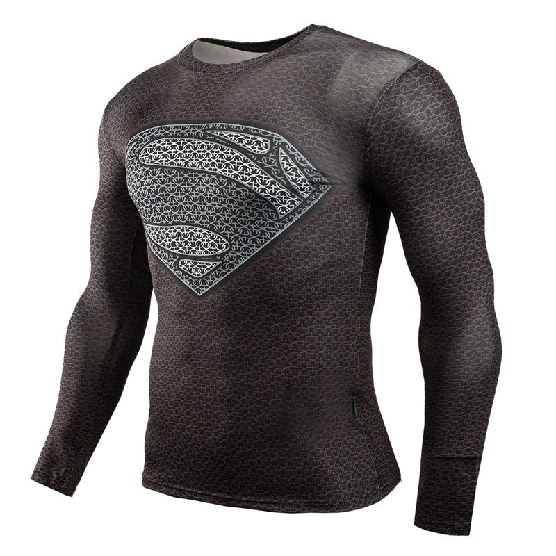 Mens Compression Shirt Superhero Design 1