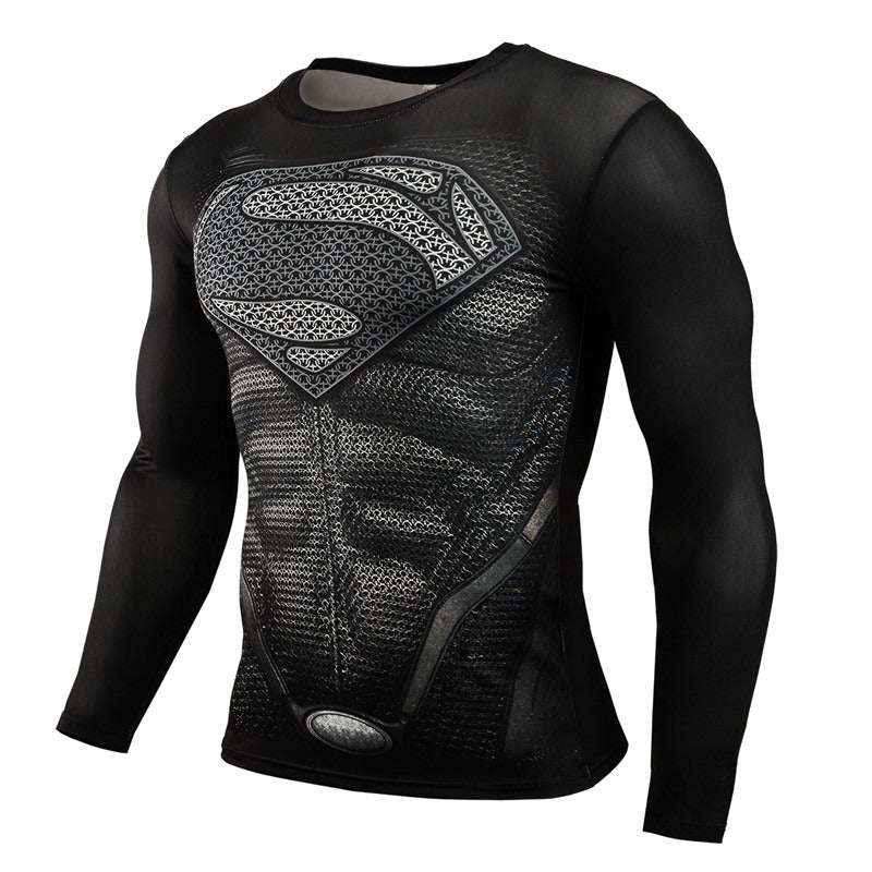 Mens Compression Shirt Superhero Design 2
