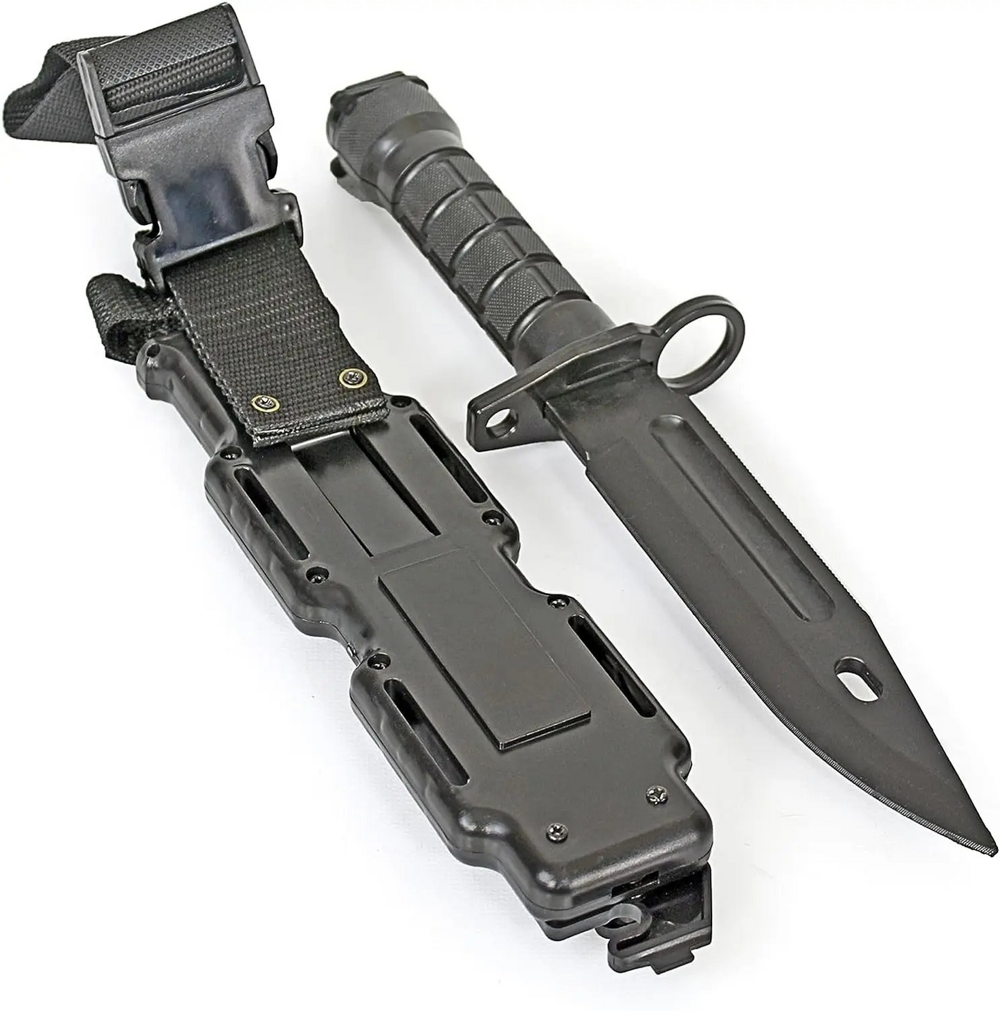 Rubber Knife Training with Sheath Fake Plastic Dagger Flexible and Soft Fixed Blade