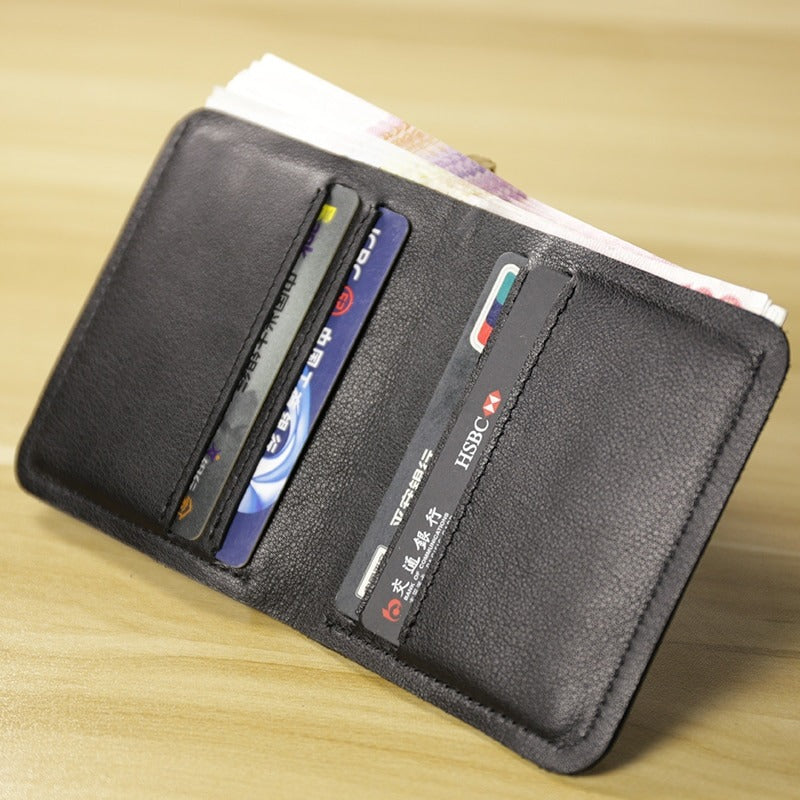 Slim Wallets For Men Genuine Leather-black