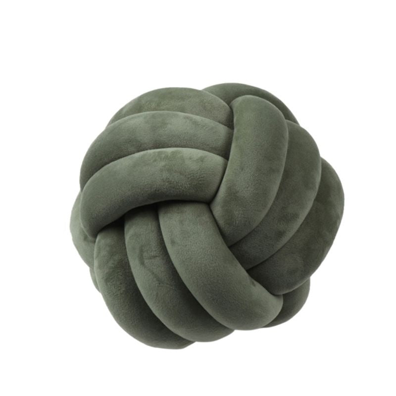 Soft Cushion Knot Throw Pillow green