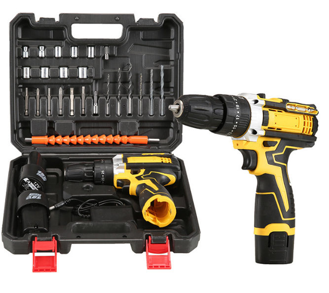 Cordless Screwdriver Mini Drill - 12V With Carry Box