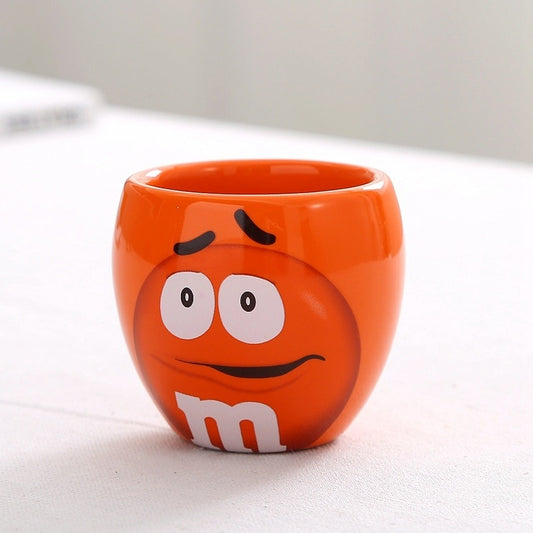 Cute Mugs Cartoon M&Ms Cups-orange