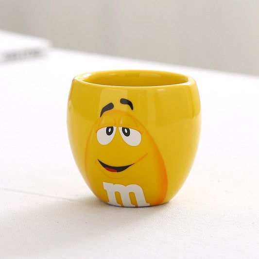 Cute Mugs Cartoon M&Ms Cups-yellow