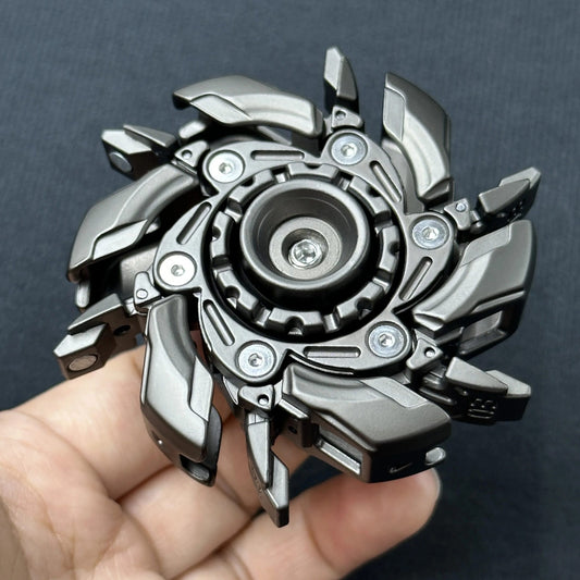 EDC Fidget Sliders Open Armor Spinning TopFidget Toys Stress Relief For Adults Magnetic Meta - Gray