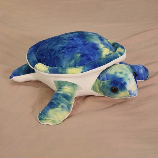 Huggable Big Tortoise Stuffed Animal - 45cm Blue
