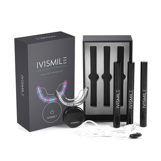 LED Teeth Whitening Kit Blue Laser Light - Black