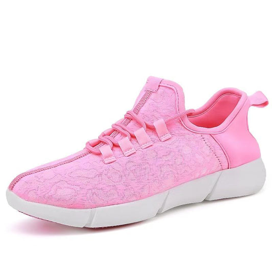 LED Shoes Fiber Optic Light Up Sneakers - Pink