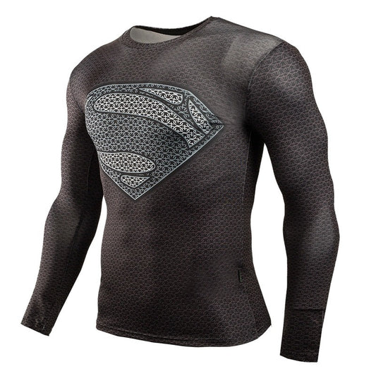 Mens Compression Shirt Superhero Design 1