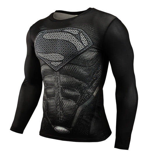Mens Compression Shirt Superhero Design 2