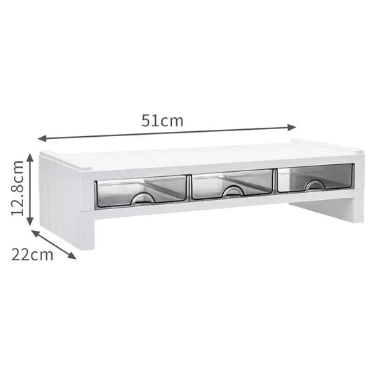 Monitor Stand Riser with Drawers