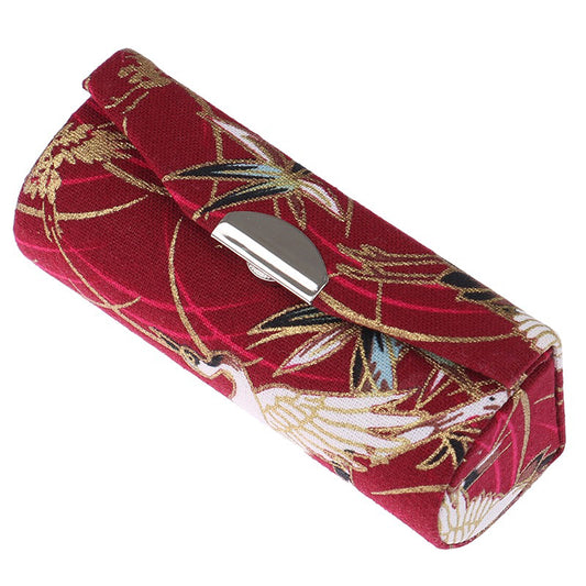 Retro Style Lipstick Holder with Mirror  red