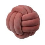 Soft Cushion Knot Throw Pillow browinsh red